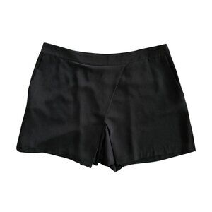 Lauren Ralph Lauren Black Envelope Wrap Skort Women's Size 12 Luxury Modest